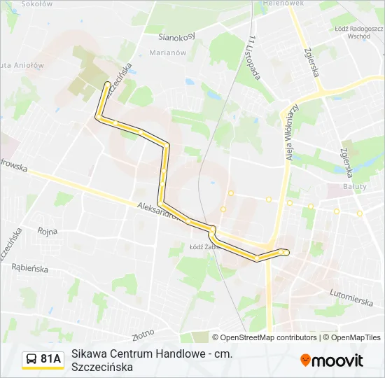 81A Bus Line Map
