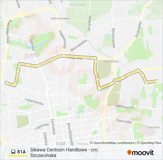 81A Bus Line Map