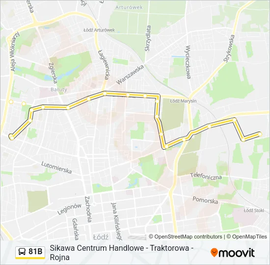 81B Bus Line Map
