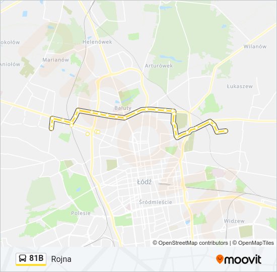Автобус 81B: карта маршрута