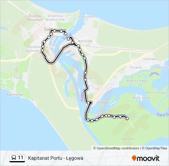 11 Bus Line Map