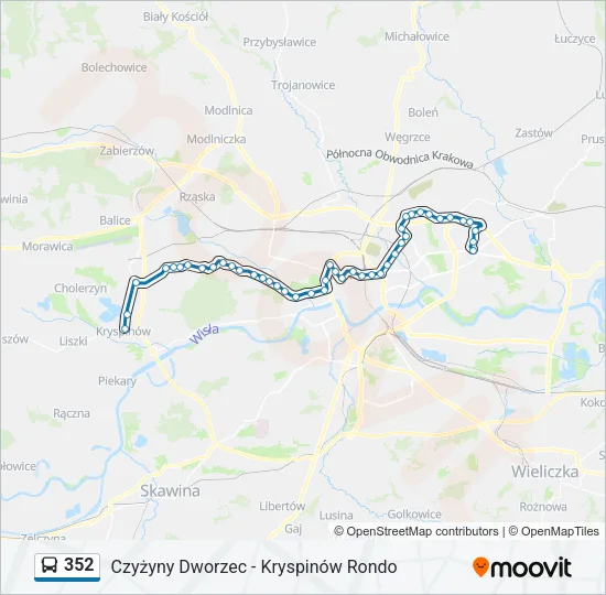 352 Bus Line Map