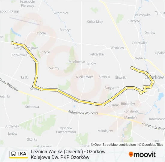Автобус LKA: карта маршрута