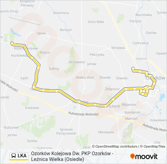 Автобус LKA: карта маршрута