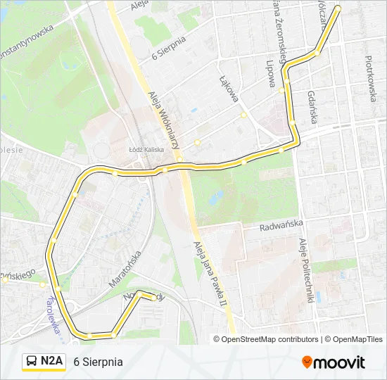 Автобус N2A: карта маршрута