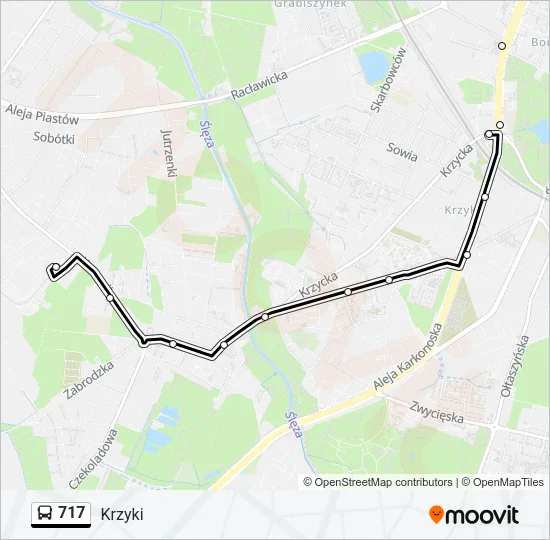 717 Bus Line Map