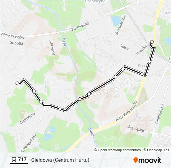 717 Bus Line Map