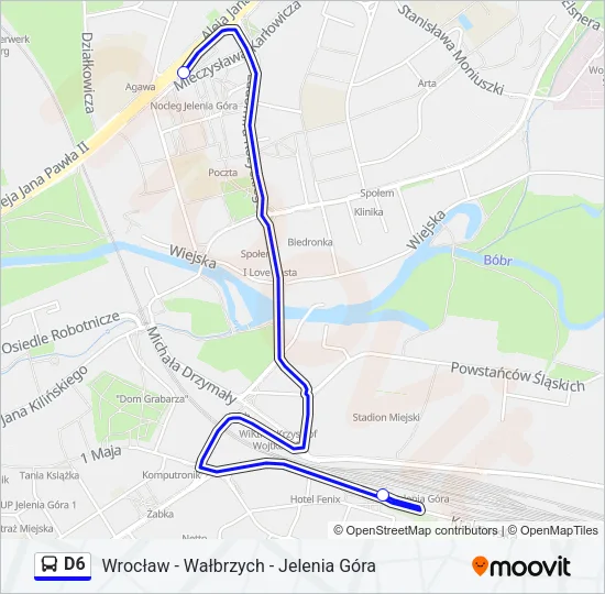 D6 Bus Line Map