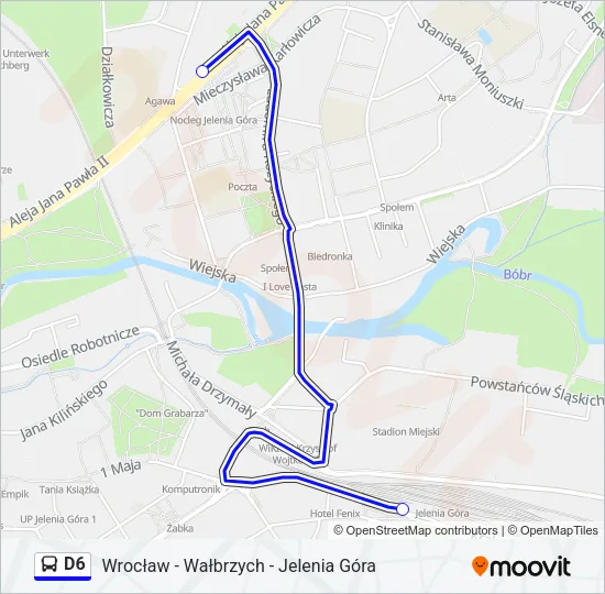 D6 Bus Line Map