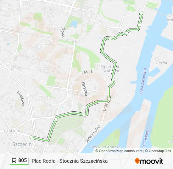 Автобус 805: карта маршрута