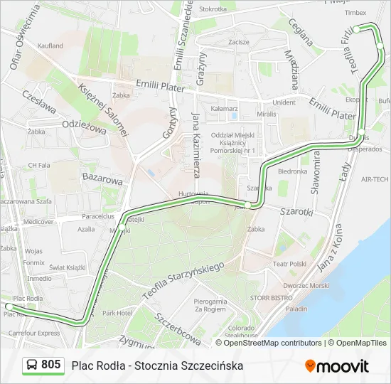 Автобус 805: карта маршрута