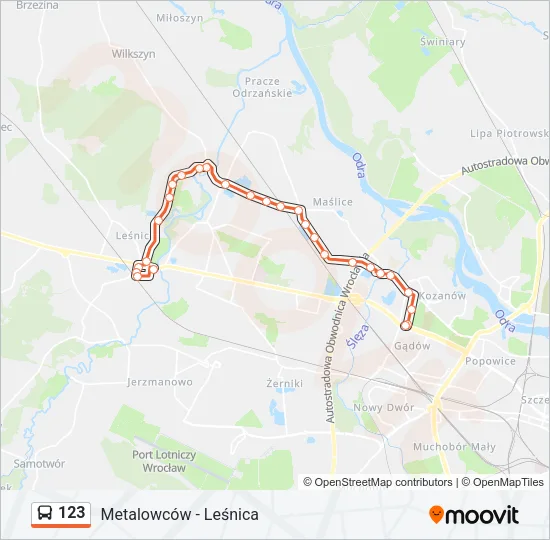 Автобус 123: карта маршрута