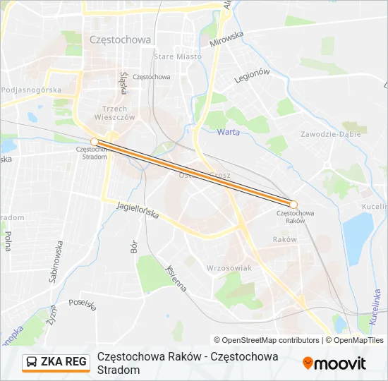 Автобус ZKA REG: карта маршрута