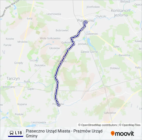 L18 Bus Line Map