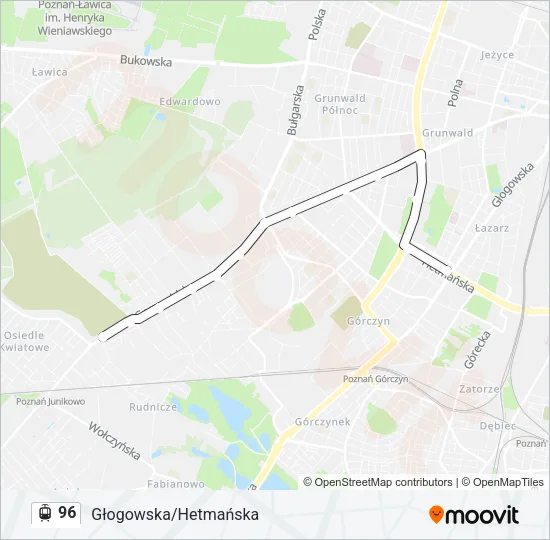 96 Light Rail Line Map