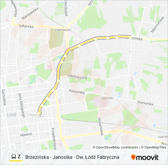 Z Bus Line Map