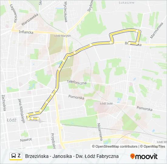 Z Bus Line Map