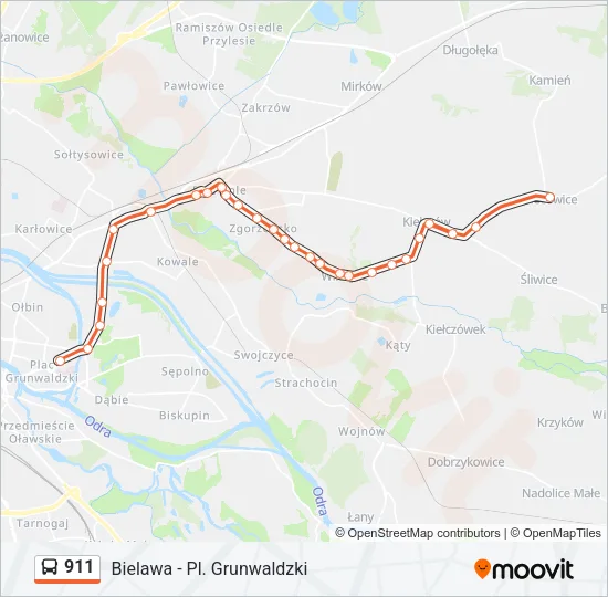 911 Bus Line Map