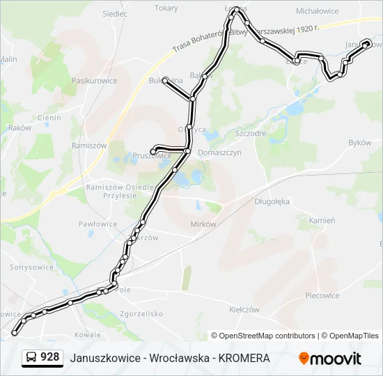 928 Bus Line Map