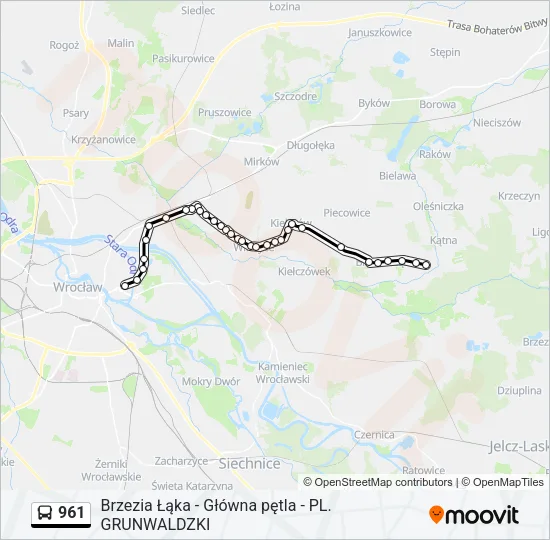 961 Bus Line Map