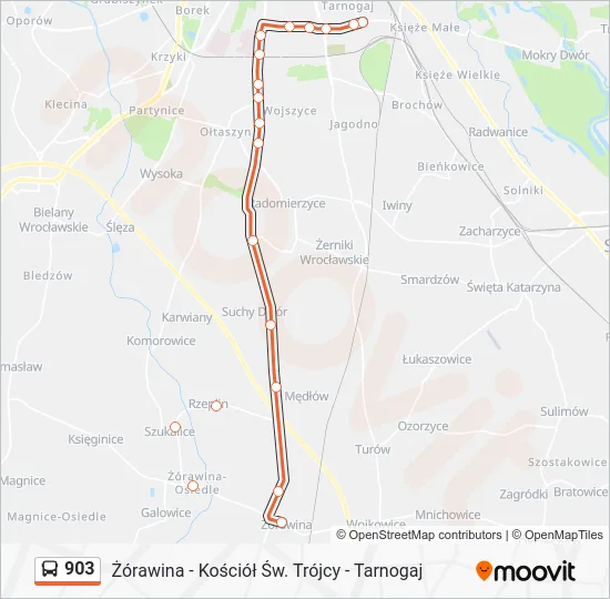 Автобус 903: карта маршрута