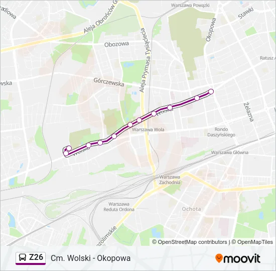 Z26 Bus Line Map