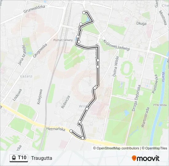T10 Light Rail Line Map