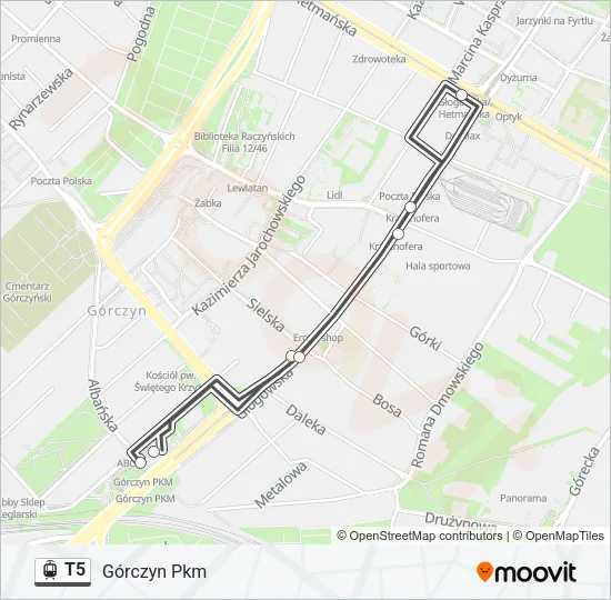 T5 Light Rail Line Map