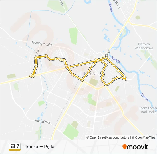 Автобус 7: карта маршрута