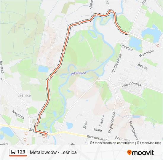 Автобус 123: карта маршрута