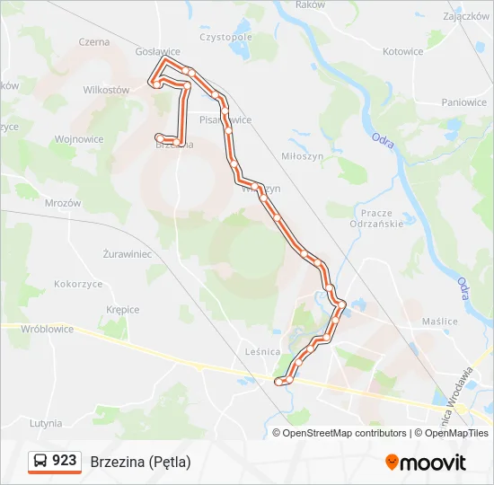 Автобус 923: карта маршрута