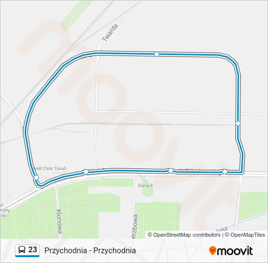 Автобус 23: карта маршрута