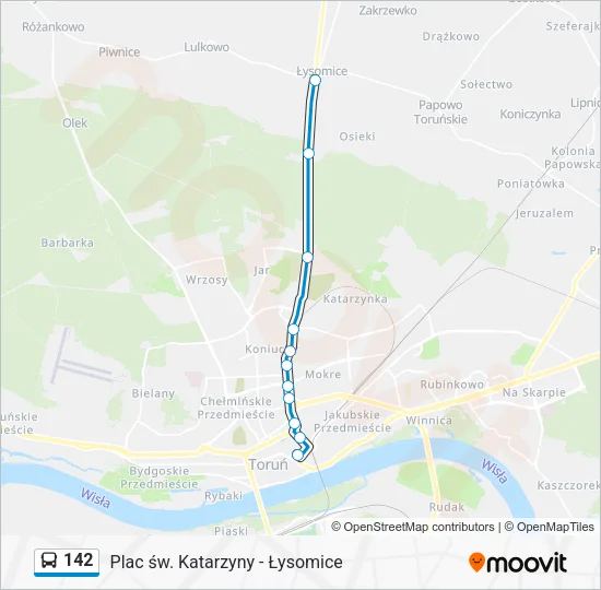 Автобус 142: карта маршрута