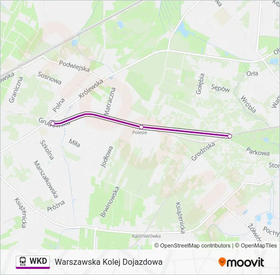 Поезд WKD: карта маршрута