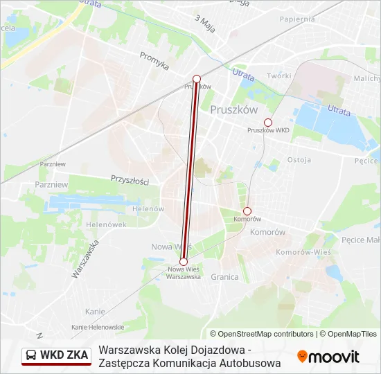 Автобус WKD ZKA: карта маршрута