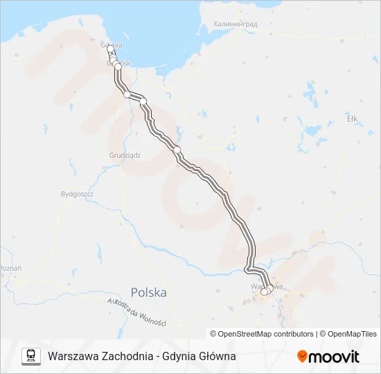 EIC 1502 Train Line Map