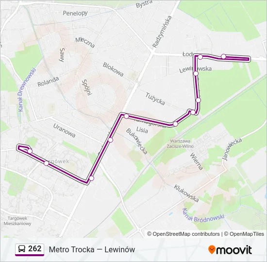 262 Bus Line Map