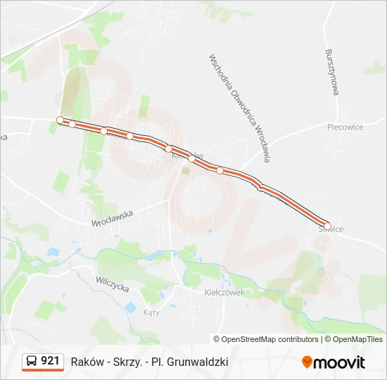 Автобус 921: карта маршрута