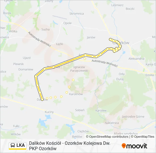 Автобус LKA: карта маршрута