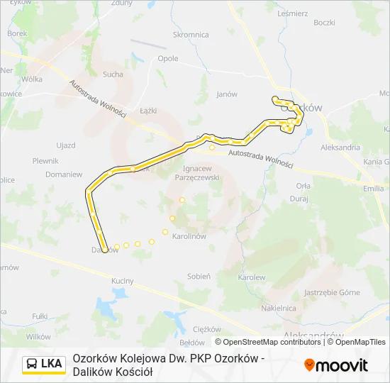 Автобус LKA: карта маршрута