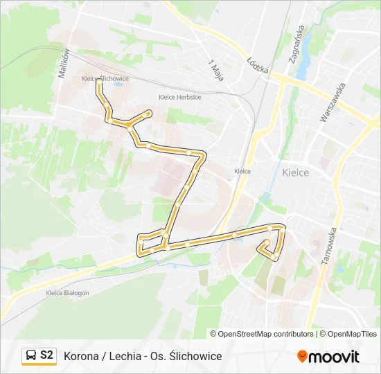 Автобус S2: карта маршрута