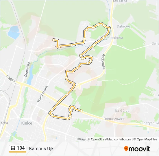 Автобус 104: карта маршрута