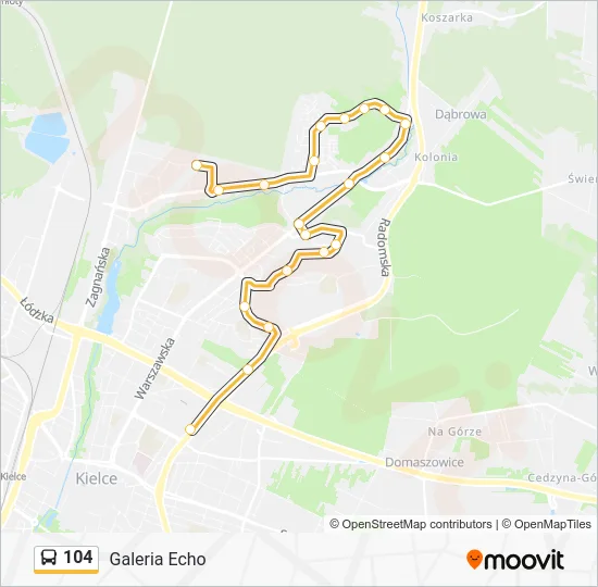 Автобус 104: карта маршрута