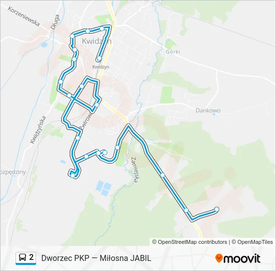 Автобус 2: карта маршрута