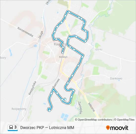 Автобус 3: карта маршрута