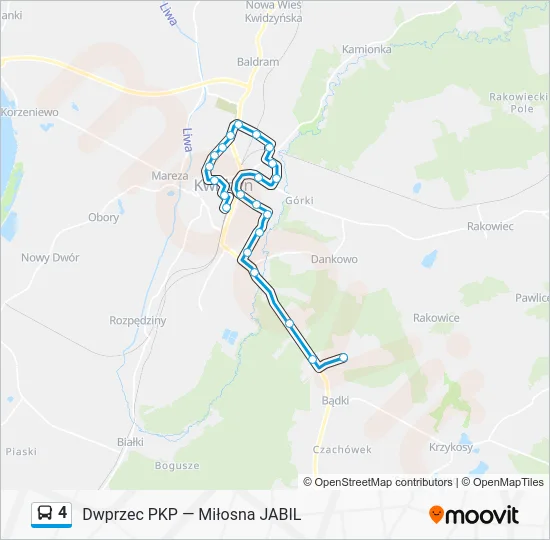 Автобус 4: карта маршрута