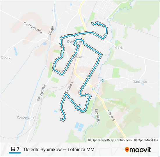 7 Bus Line Map