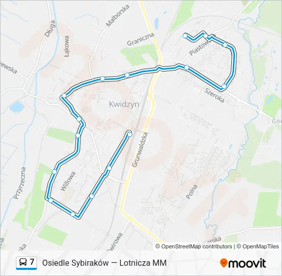 7 Bus Line Map