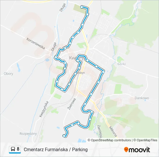 8 Bus Line Map