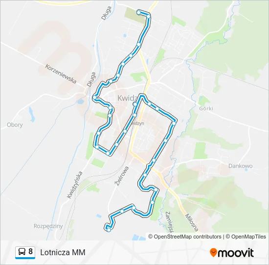 8 Bus Line Map